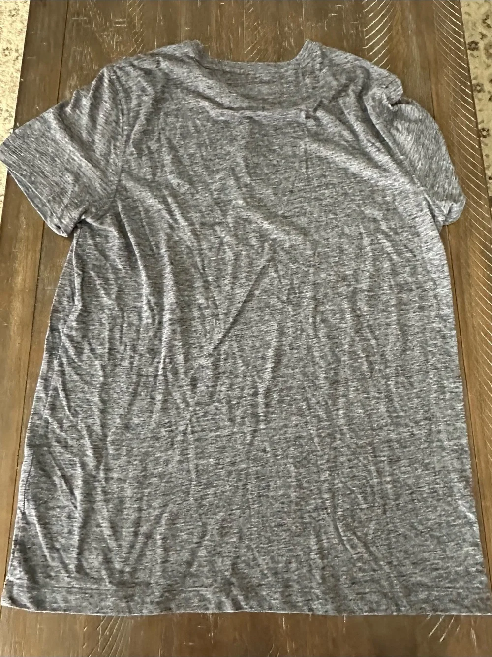 Men's Banana Republic Heather Navy Short-Sleeve Henley Shirt